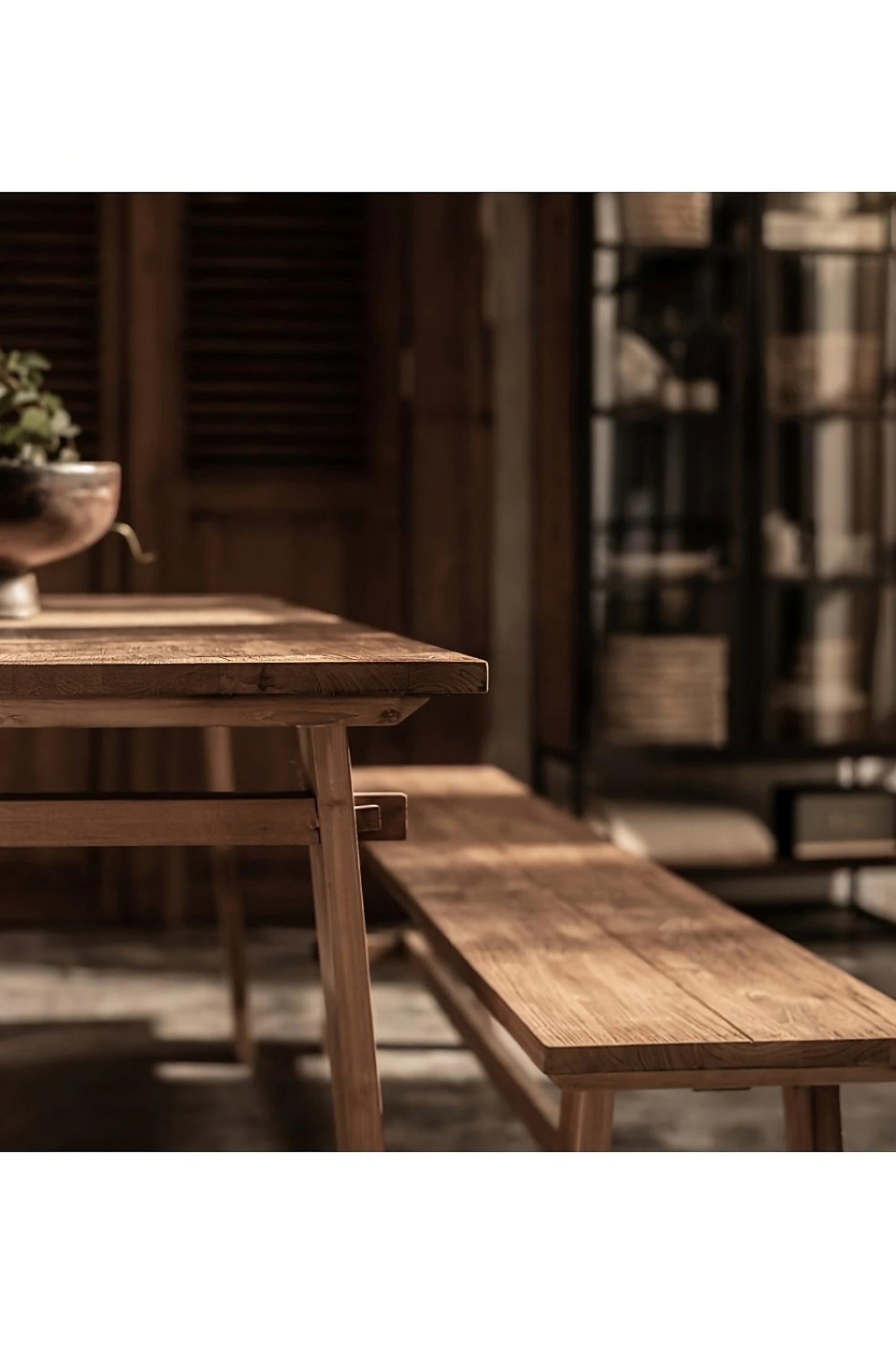 Natural Teak Wood Side Bench | dBodhi Artisan