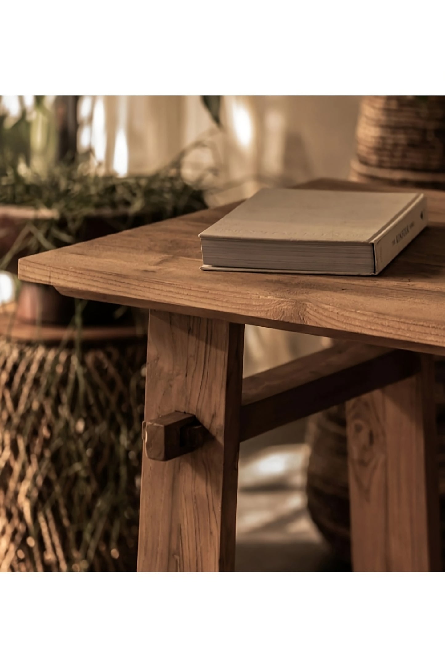 Natural Teak Wood Writing Desk | dBodhi Artisan