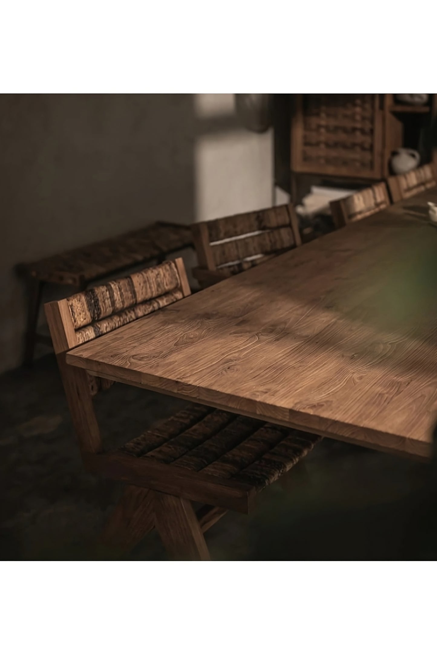 Natural Wooden Matrix Leg Dining Table | dBodhi Xono