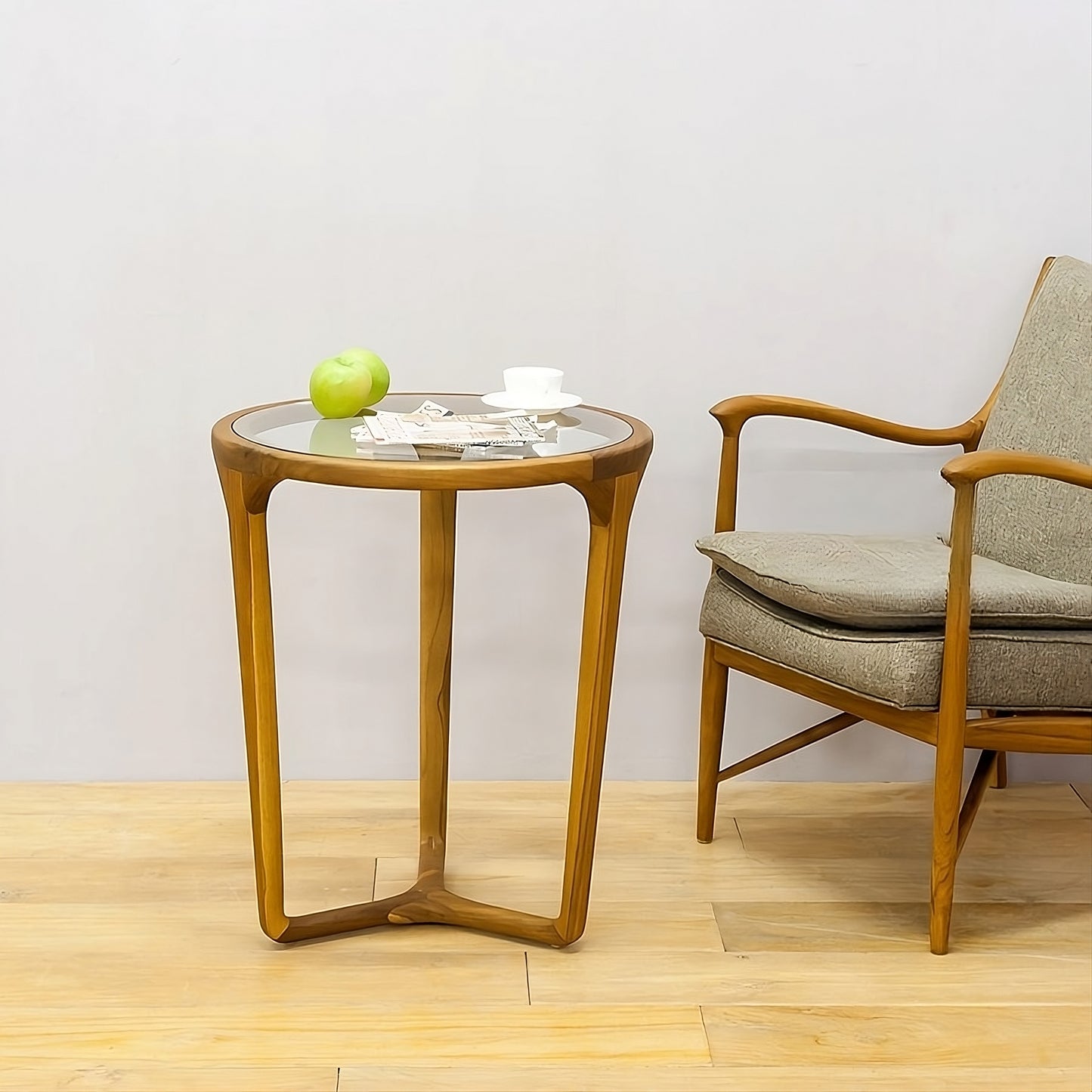 Coffee table with glass Round