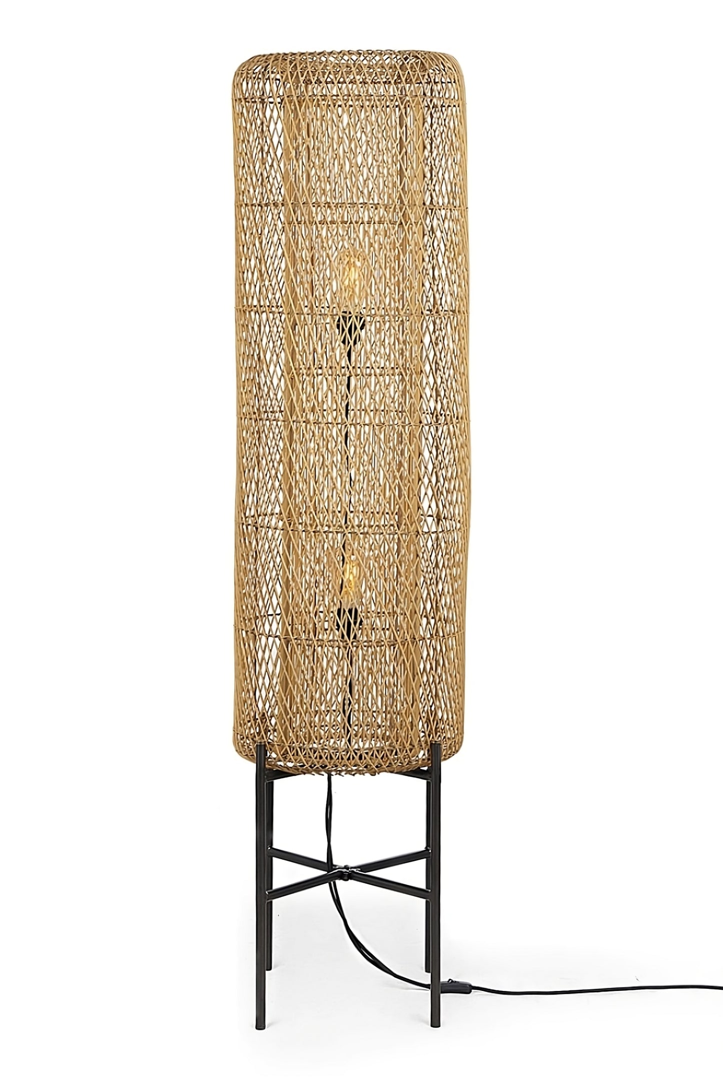 Rattan Mesh Structure Floor Lamp | dBodhi Chunk