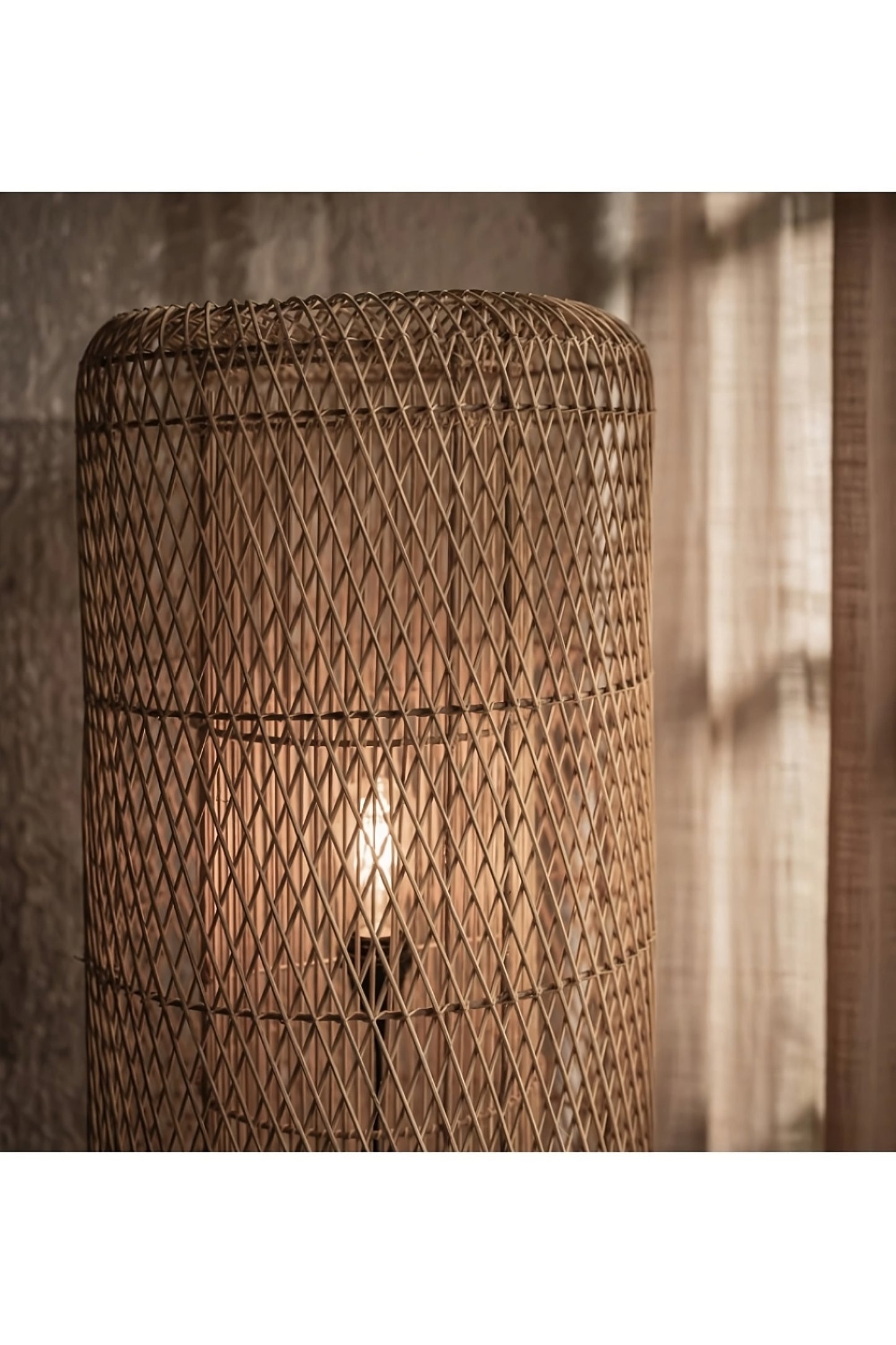 Rattan Mesh Structure Floor Lamp | dBodhi Chunk