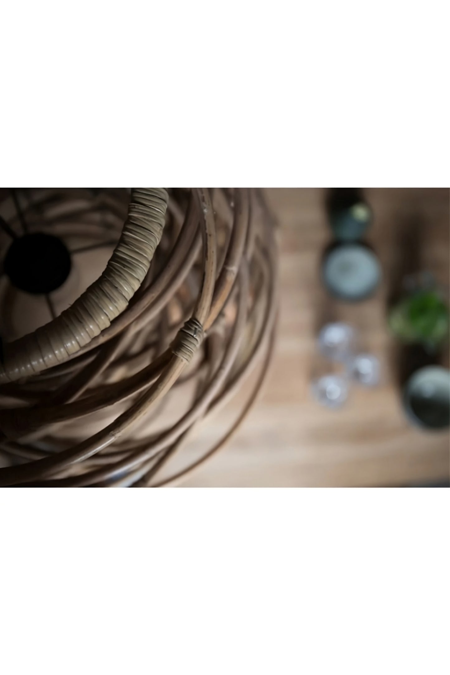 Rattan Wood Pendant Lamp | Dutchbone Kubu