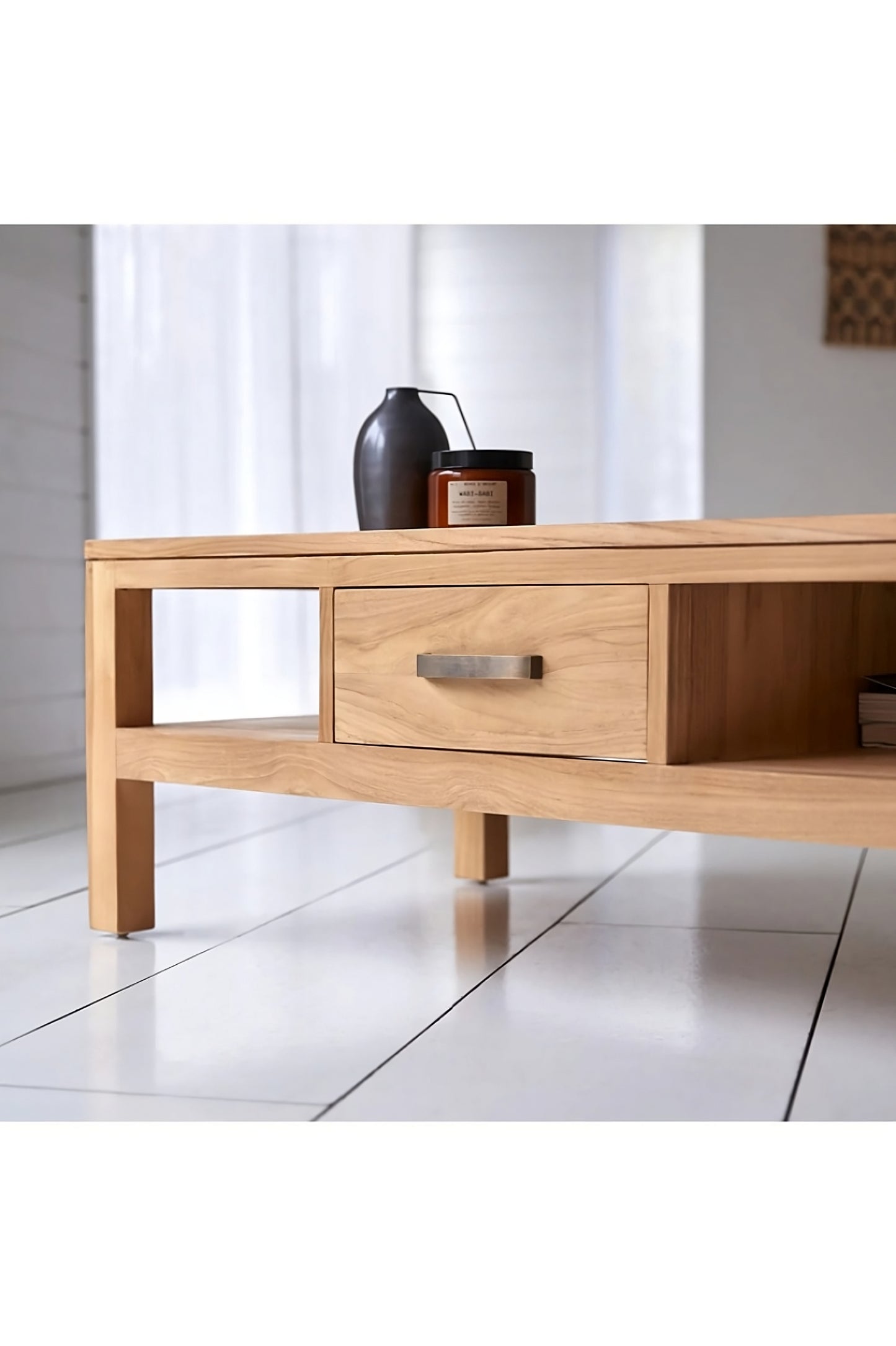 Rectangular Teak Coffee Table | Tikamoon Vertigo