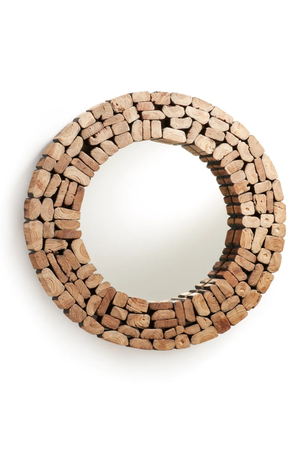 Recycled Wood Accent Mirror | La Forma Eliptic