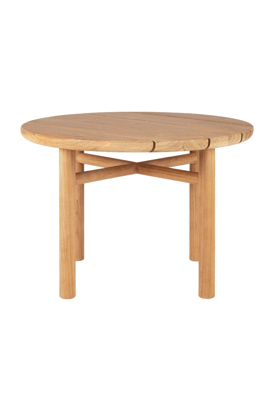 Round Slatted Outdoor Coffee Table | Ethnicraft Quatro