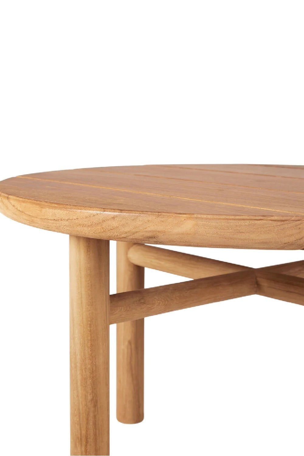 Round Slatted Outdoor Coffee Table | Ethnicraft Quatro