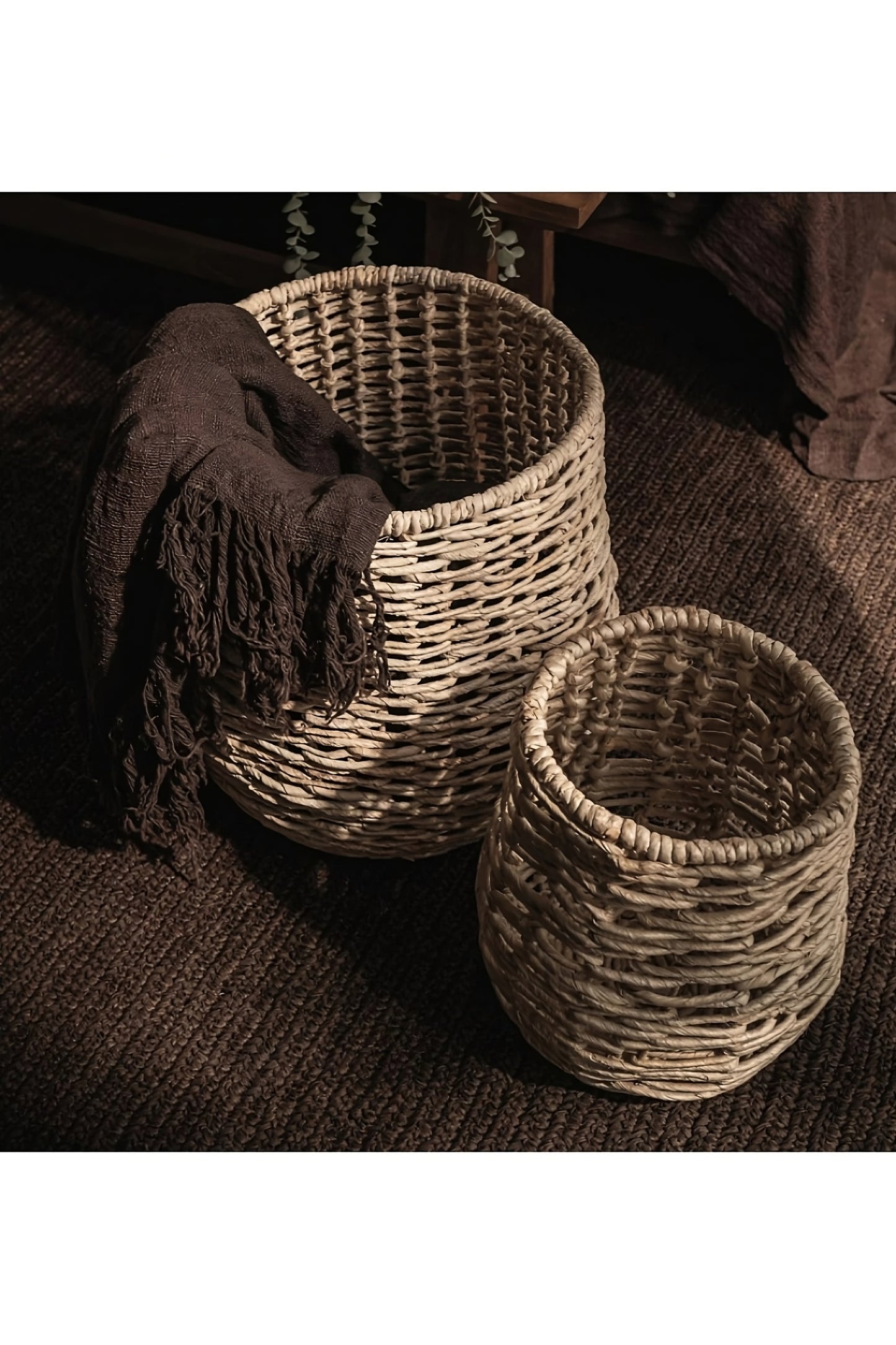 Round Abaca Basket Set (2) | dBodhi Raung