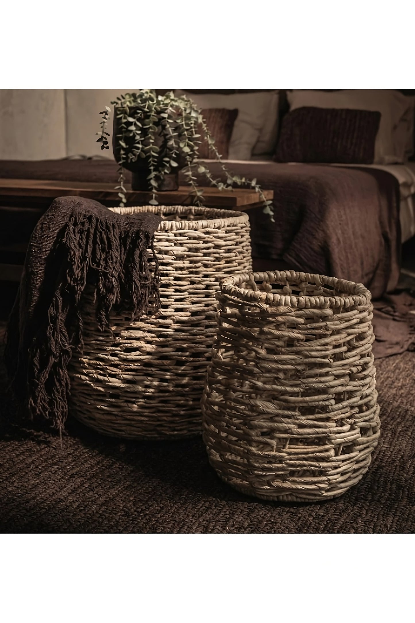 Round Abaca Basket Set (2) | dBodhi Raung