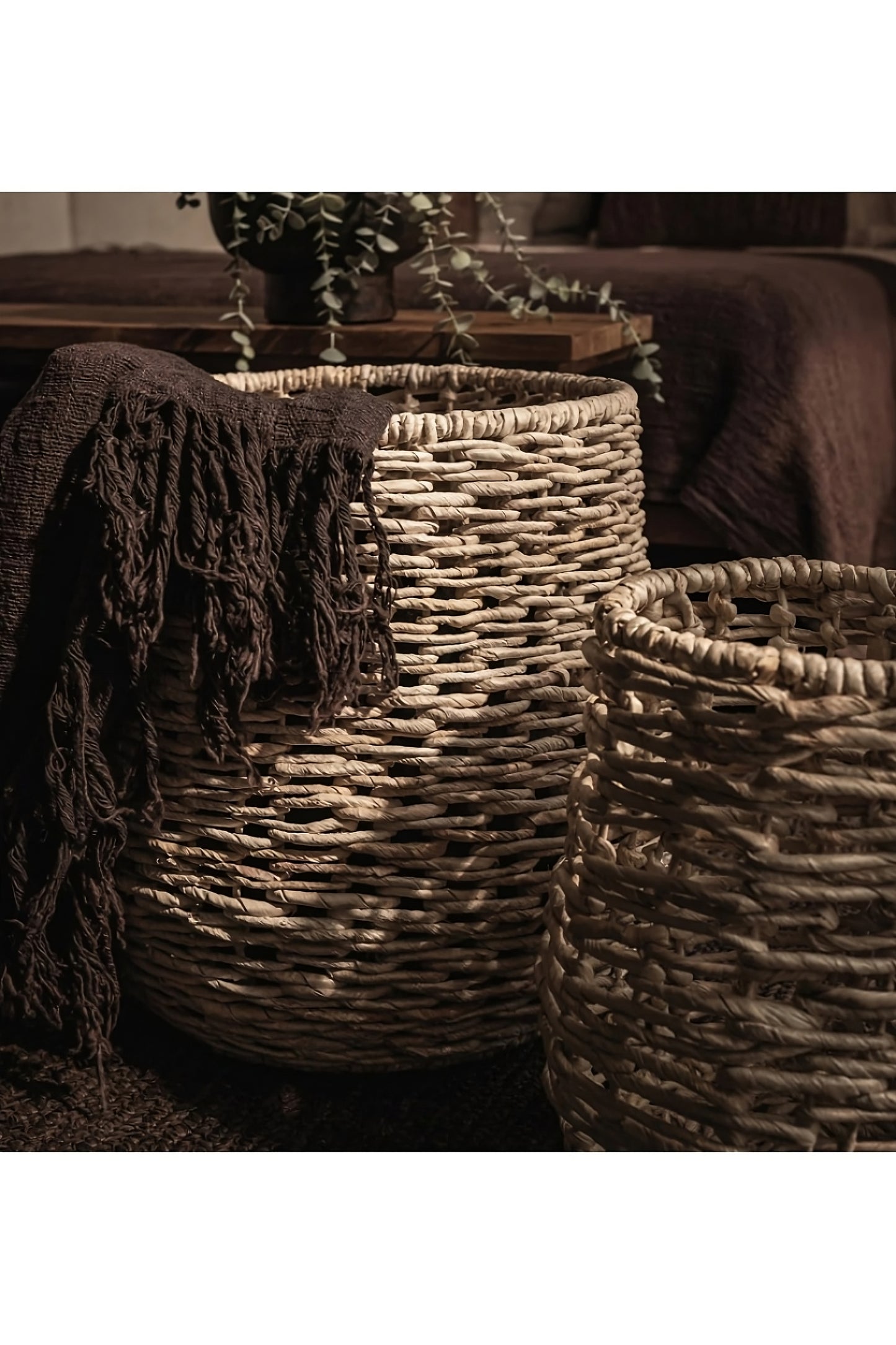 Round Abaca Basket Set (2) | dBodhi Raung