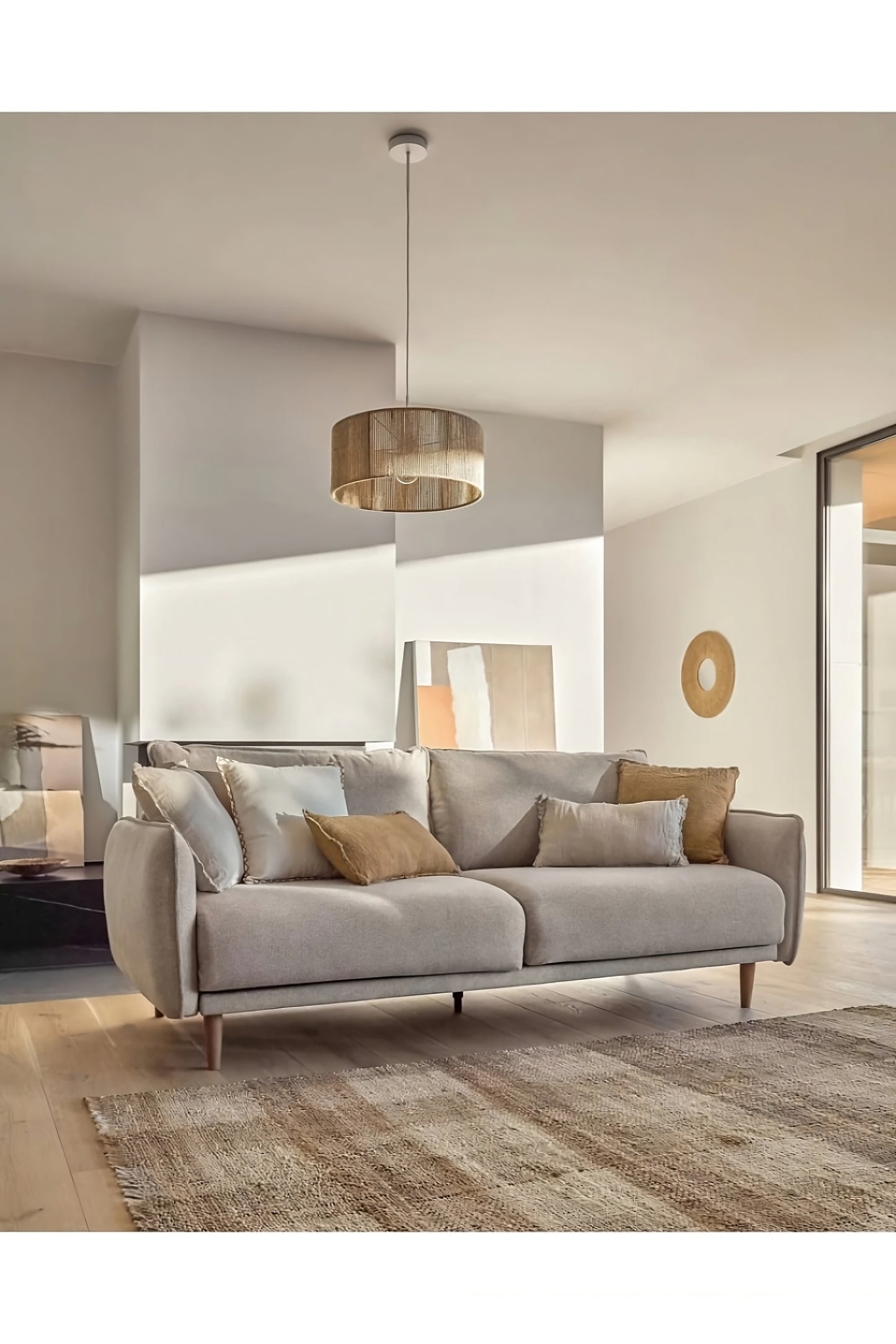 Round Natural Jute Light Shade | La Forma Crista