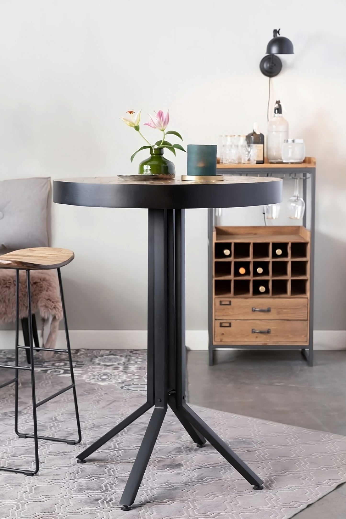 Round Teak Bar Table | DF Maze