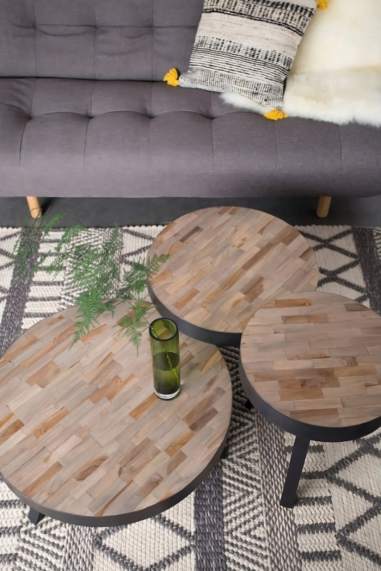 Round Teak Coffee Table | DF Suri