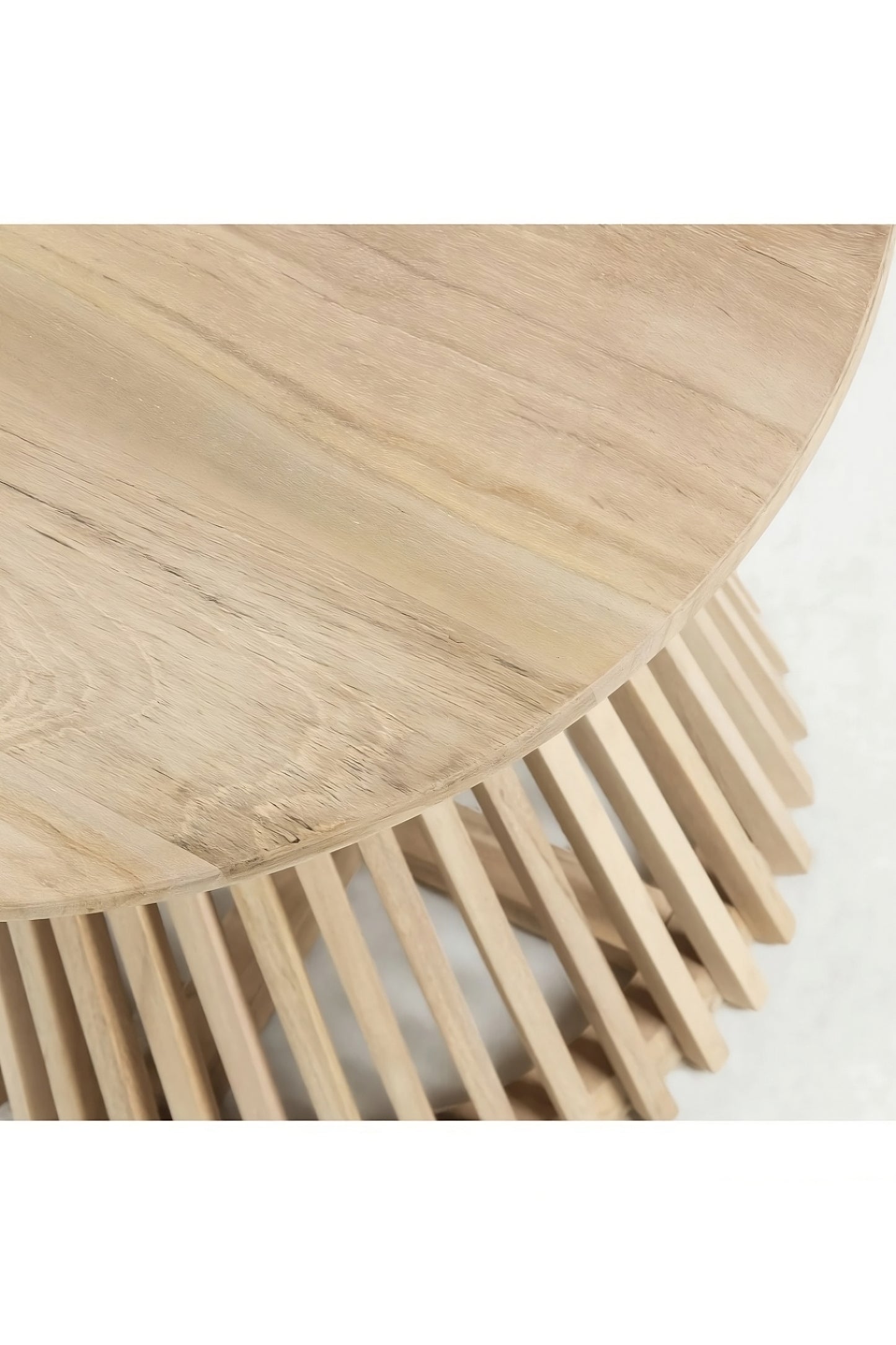 Round Teak Wood Pedestal Side Table | La Forma Jeanette