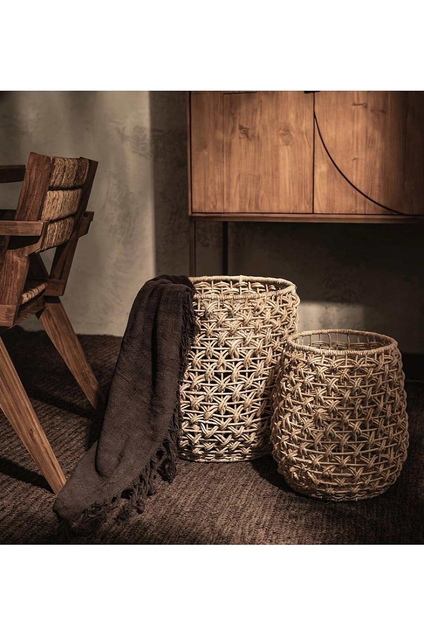 Round Woven Abaca Basket Set (2) | dBodhi Sindoro