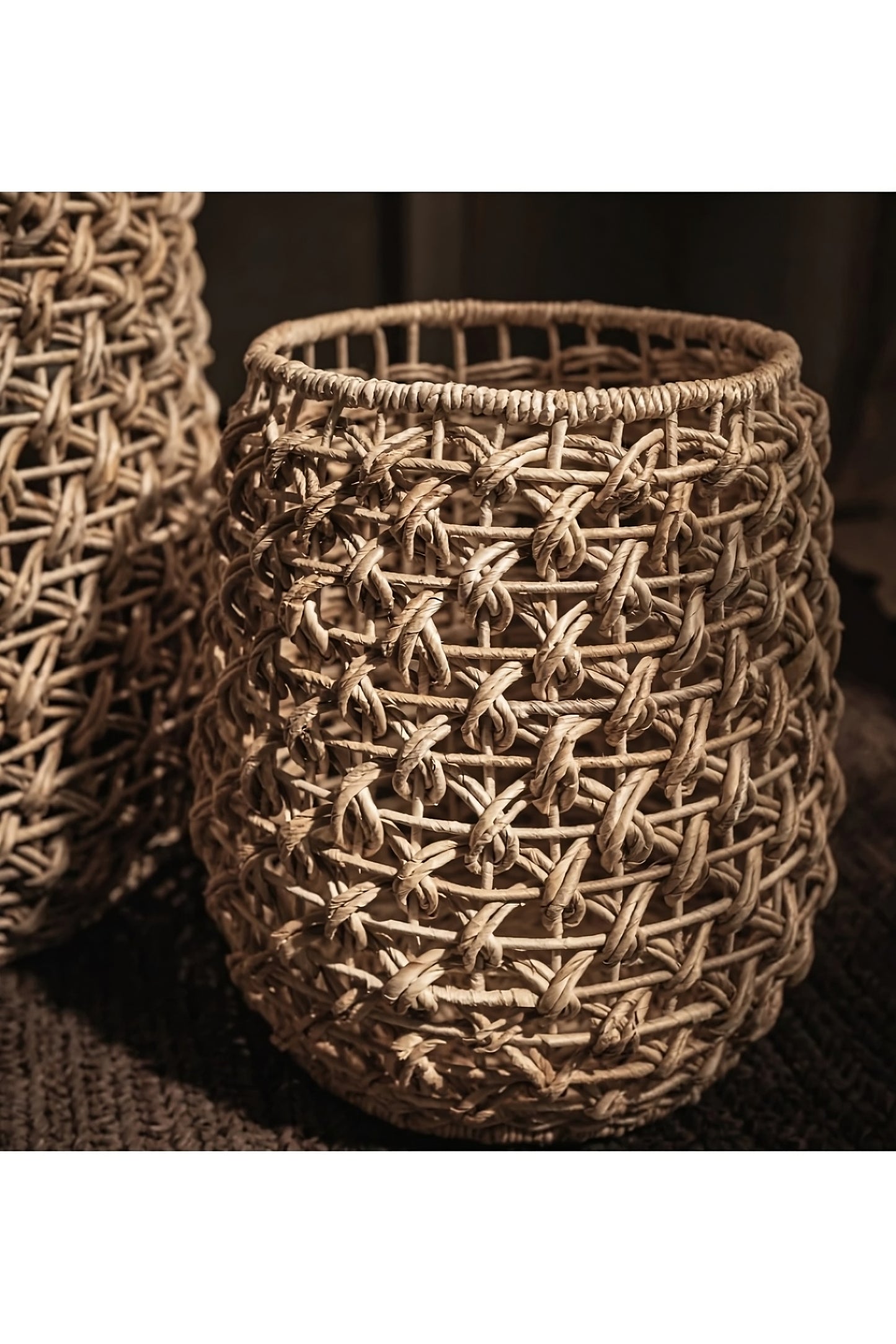 Round Woven Abaca Basket Set (2) | dBodhi Sindoro