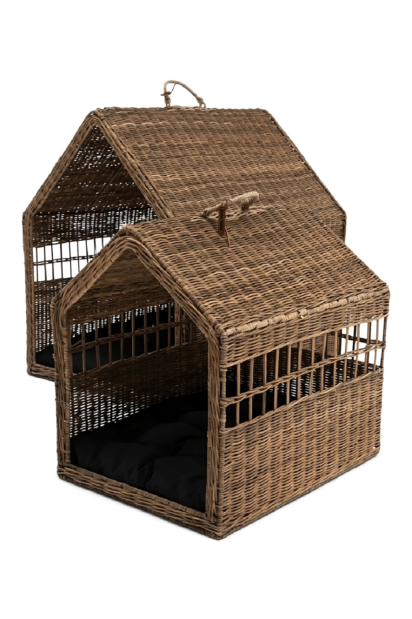 Set Keranjang Anjing Rotan Pedesaan (2) | Rumah Maison Riviera