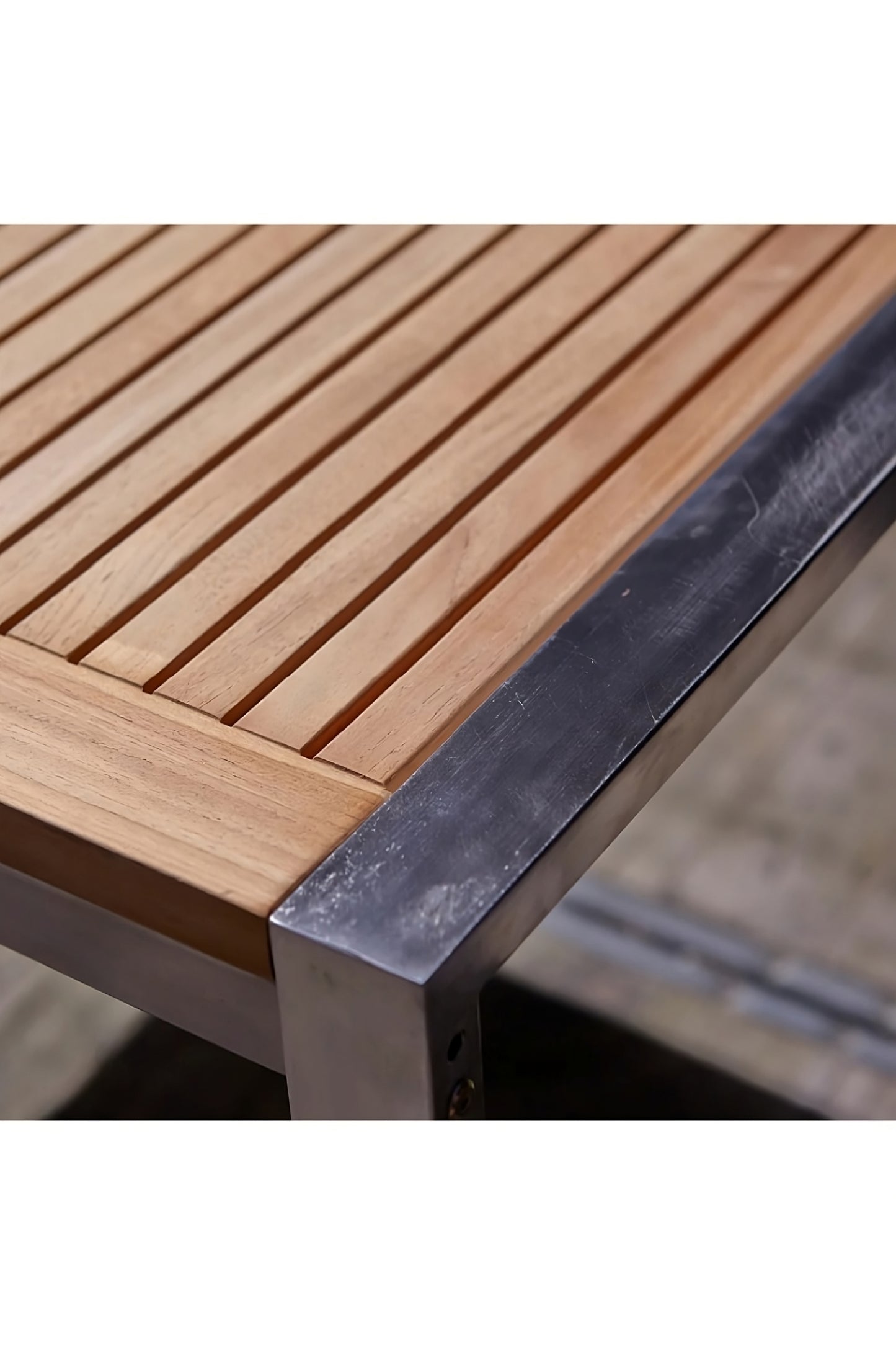 Slatted Teak Modern Outdoor Table | Tikamoon Arno