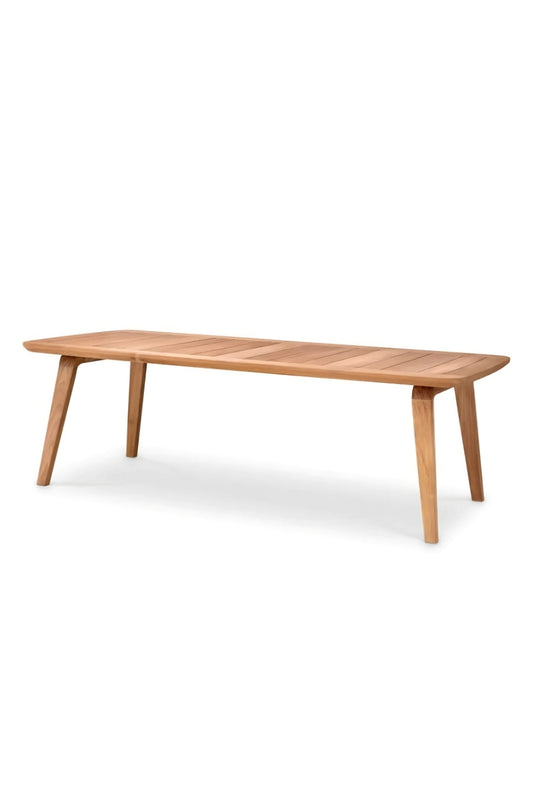 Slatted Teak Outdoor Dining Table | Eichholtz Glover