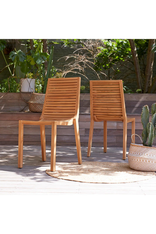 Solid Teak Outdoor Chair | Tikamoon Teo