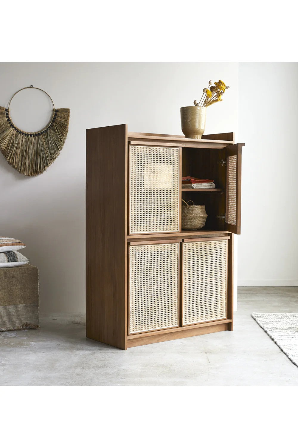 Solid Teak Wardrobe Cabinet | Tikamoon Roots