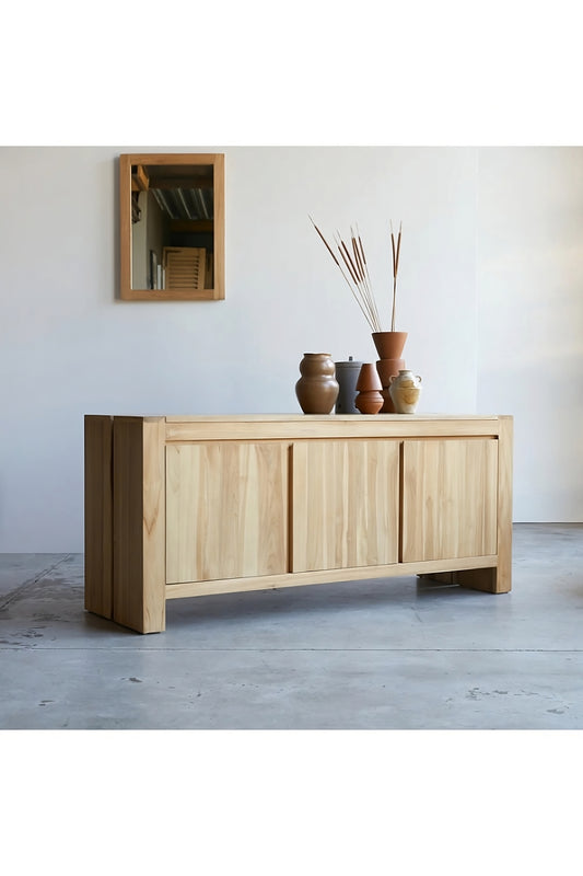 Bufet Jati Solid 3 Pintu | Tikamoon Eden