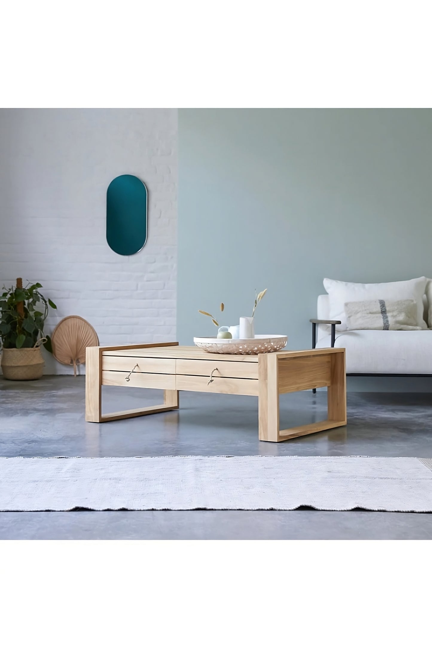 Solid Teak Coffee Table | Tikamoon Minimalys