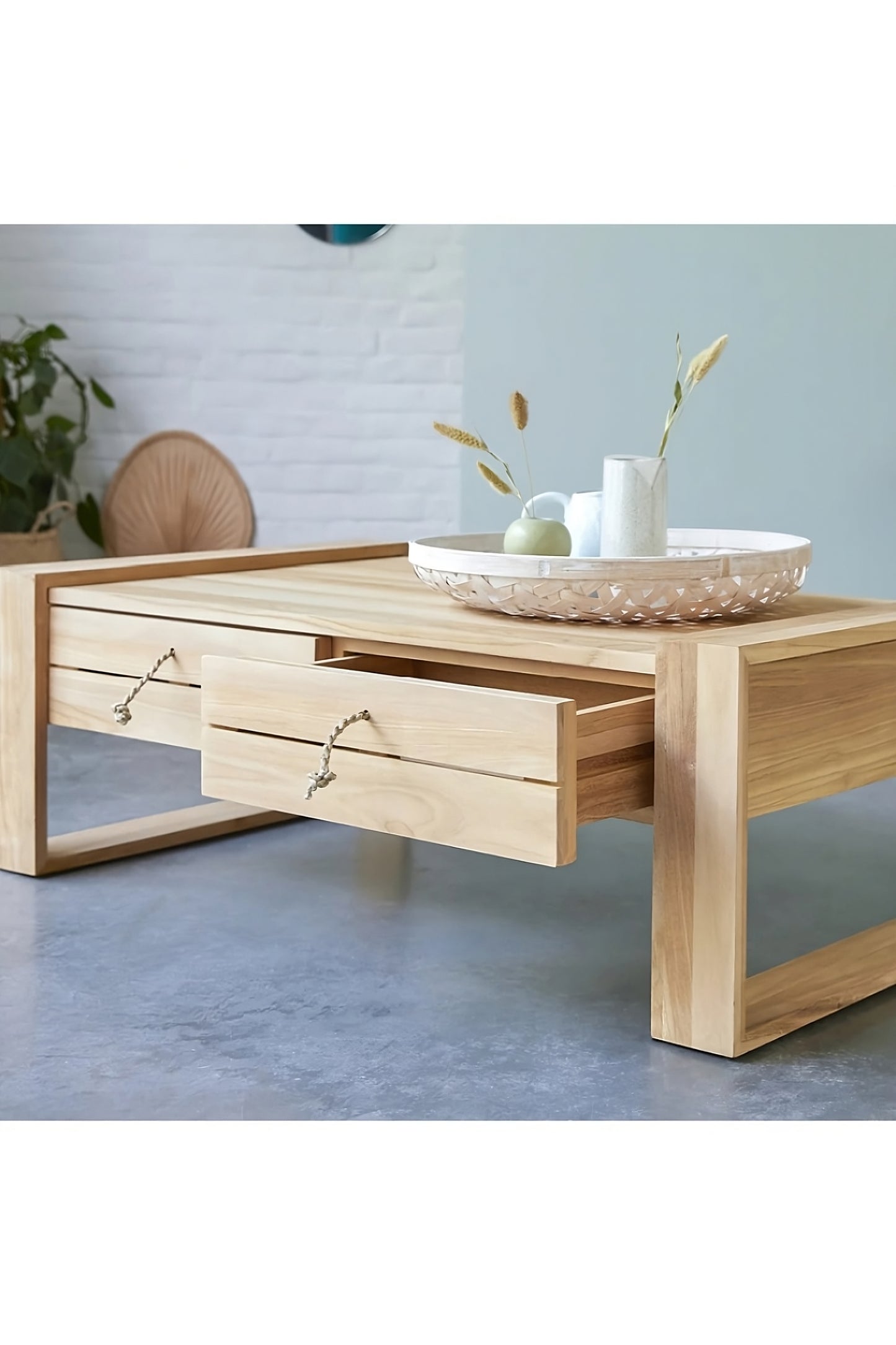 Solid Teak Coffee Table | Tikamoon Minimalys
