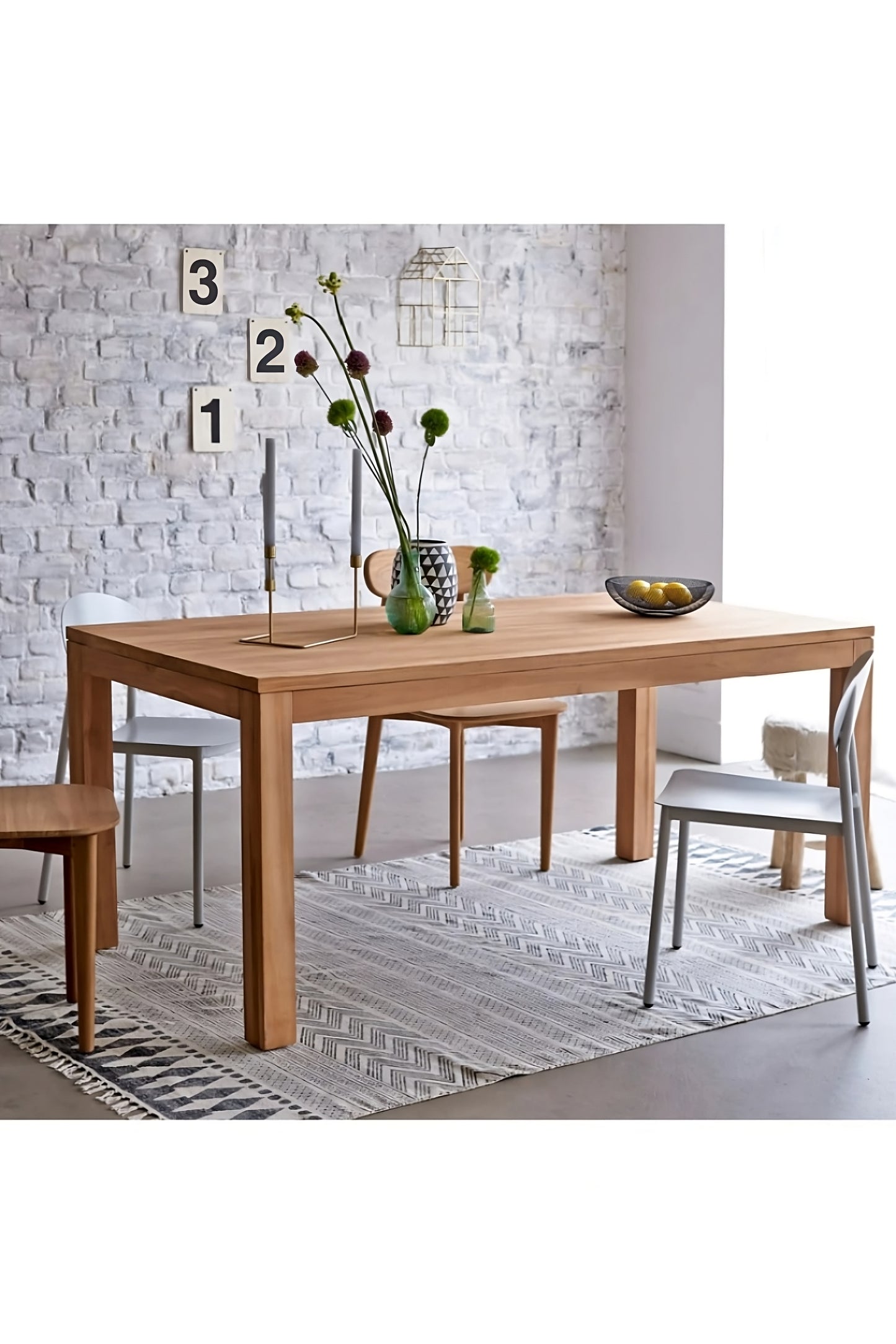 Solid Teak Dining Table | Tikamoon Coffee Tek