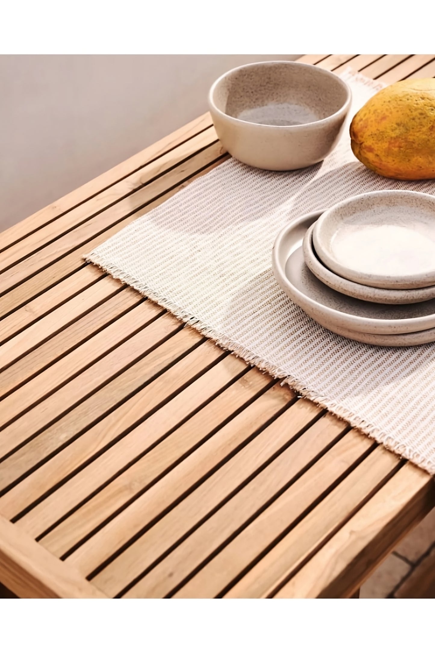 Solid Teak Outdoor Bar Table | La Forma Canadell