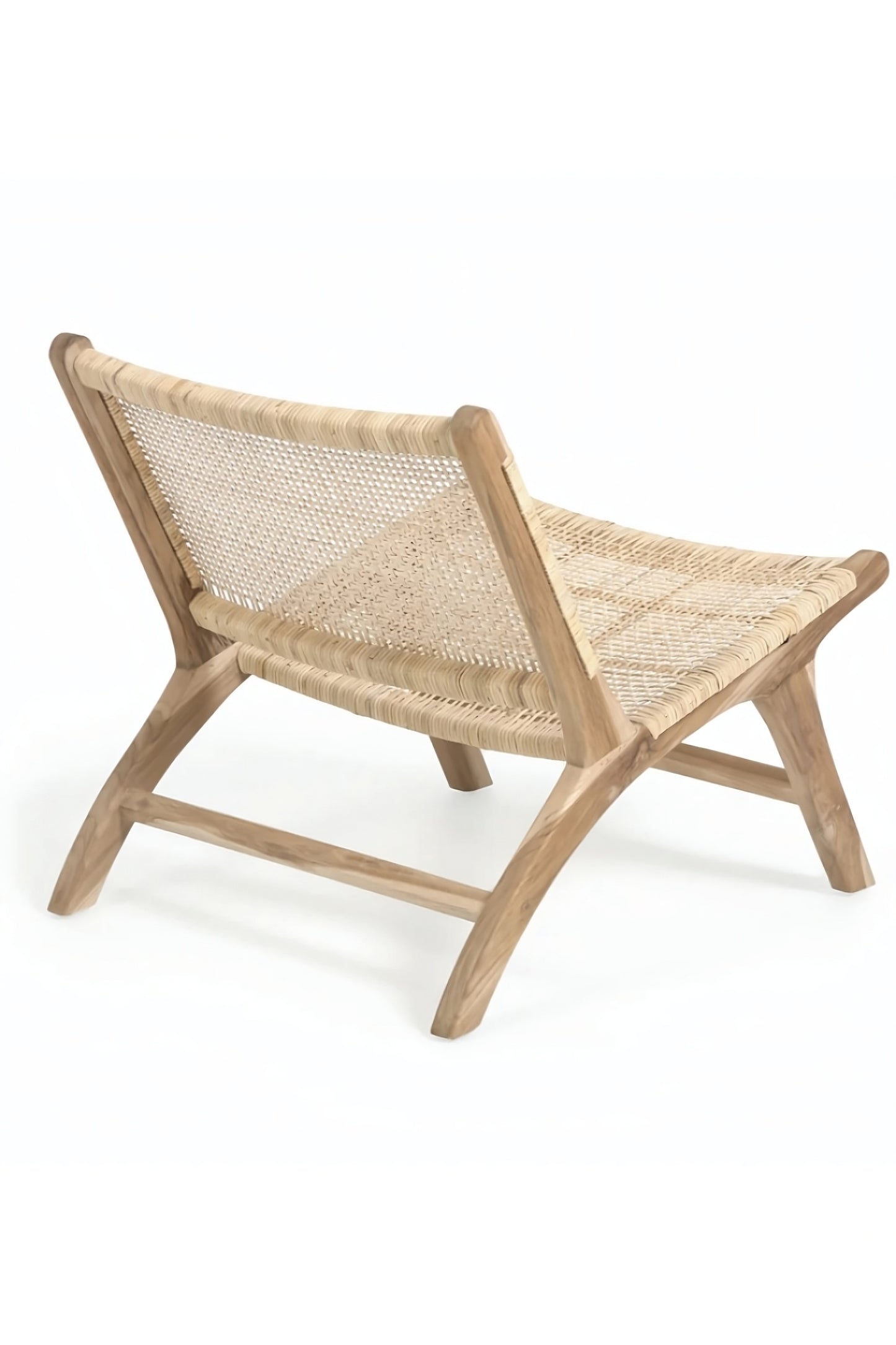 Solid Teak Rattan Accent Chair | La Forma Beida