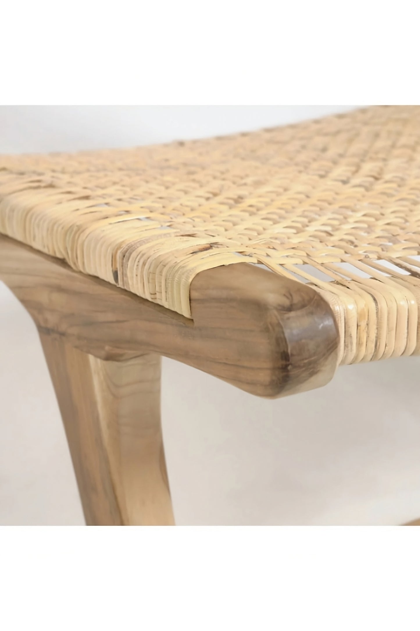 Solid Teak Rattan Accent Chair | La Forma Beida