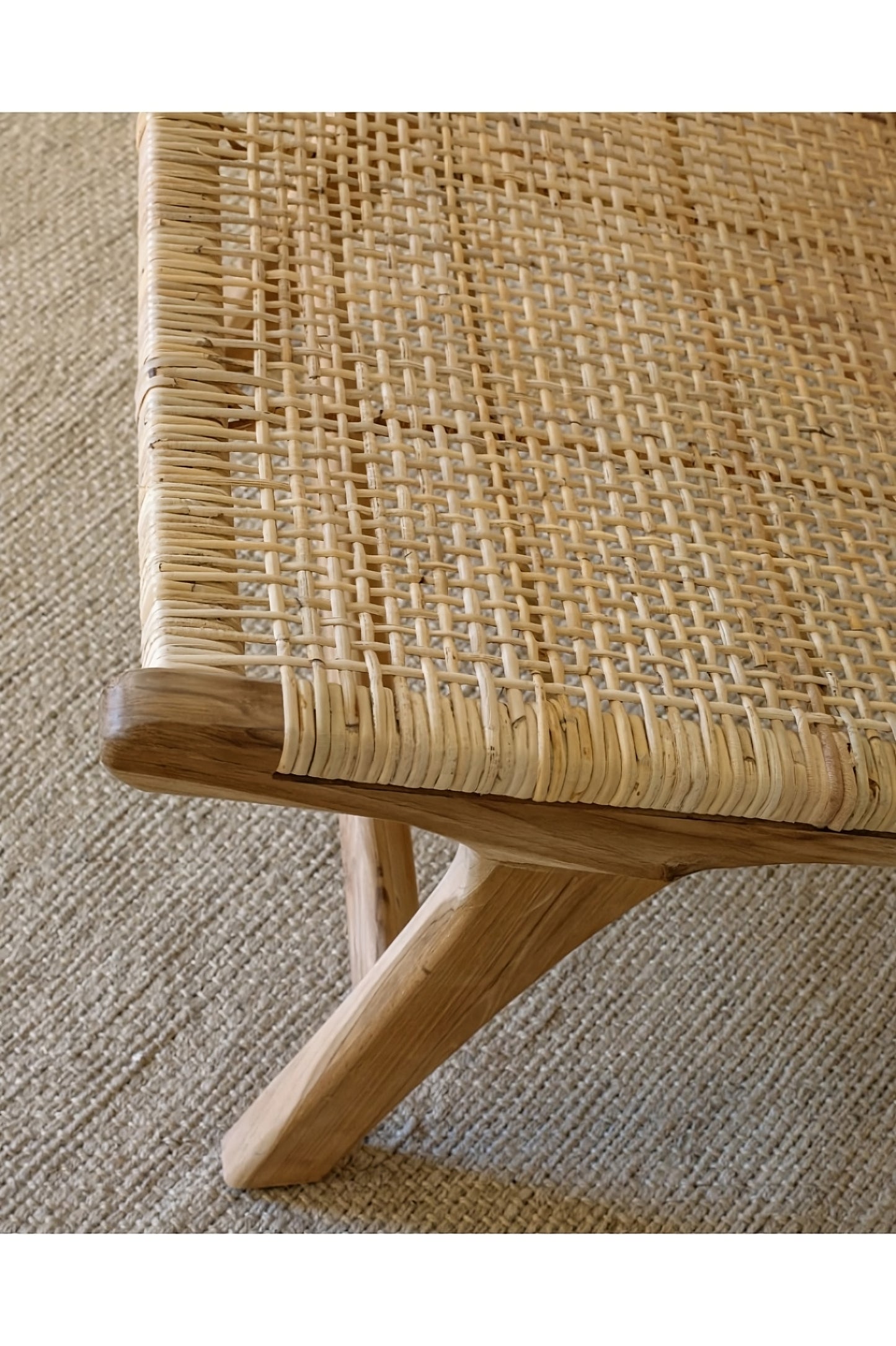 Solid Teak Rattan Accent Chair | La Forma Beida