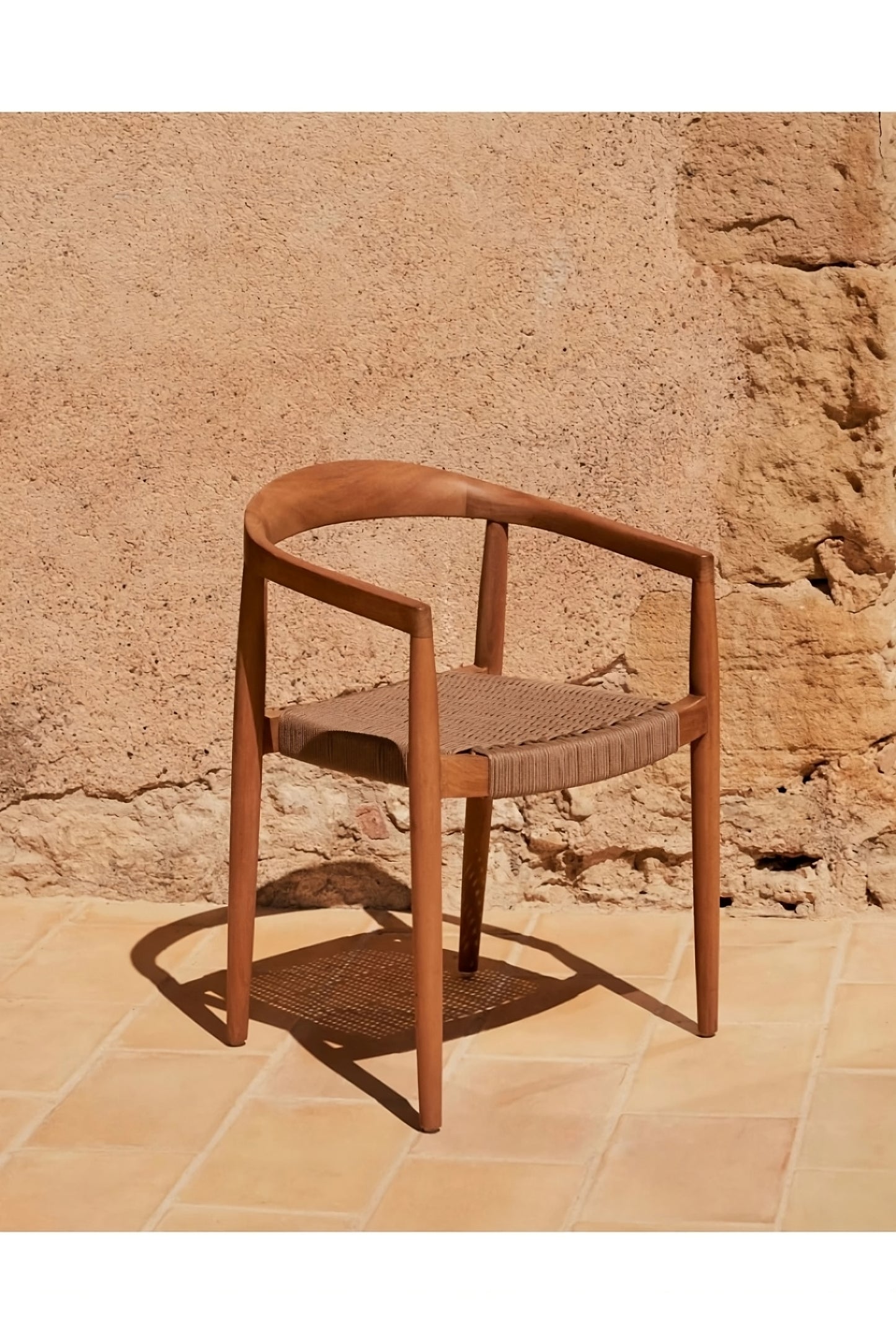 Solid Teak Stackable Outdoor Chairs (4) | La Forma Ydalia