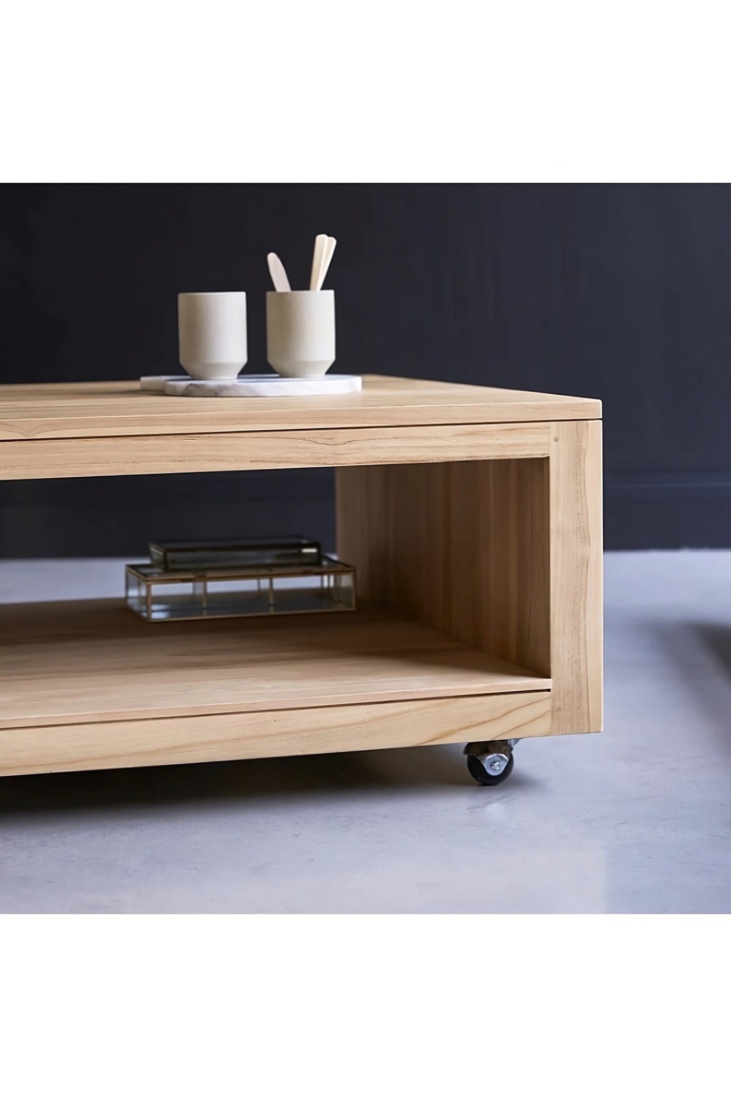 Square Solid Teak Coffee Table | Tikamoon Anoa 80
