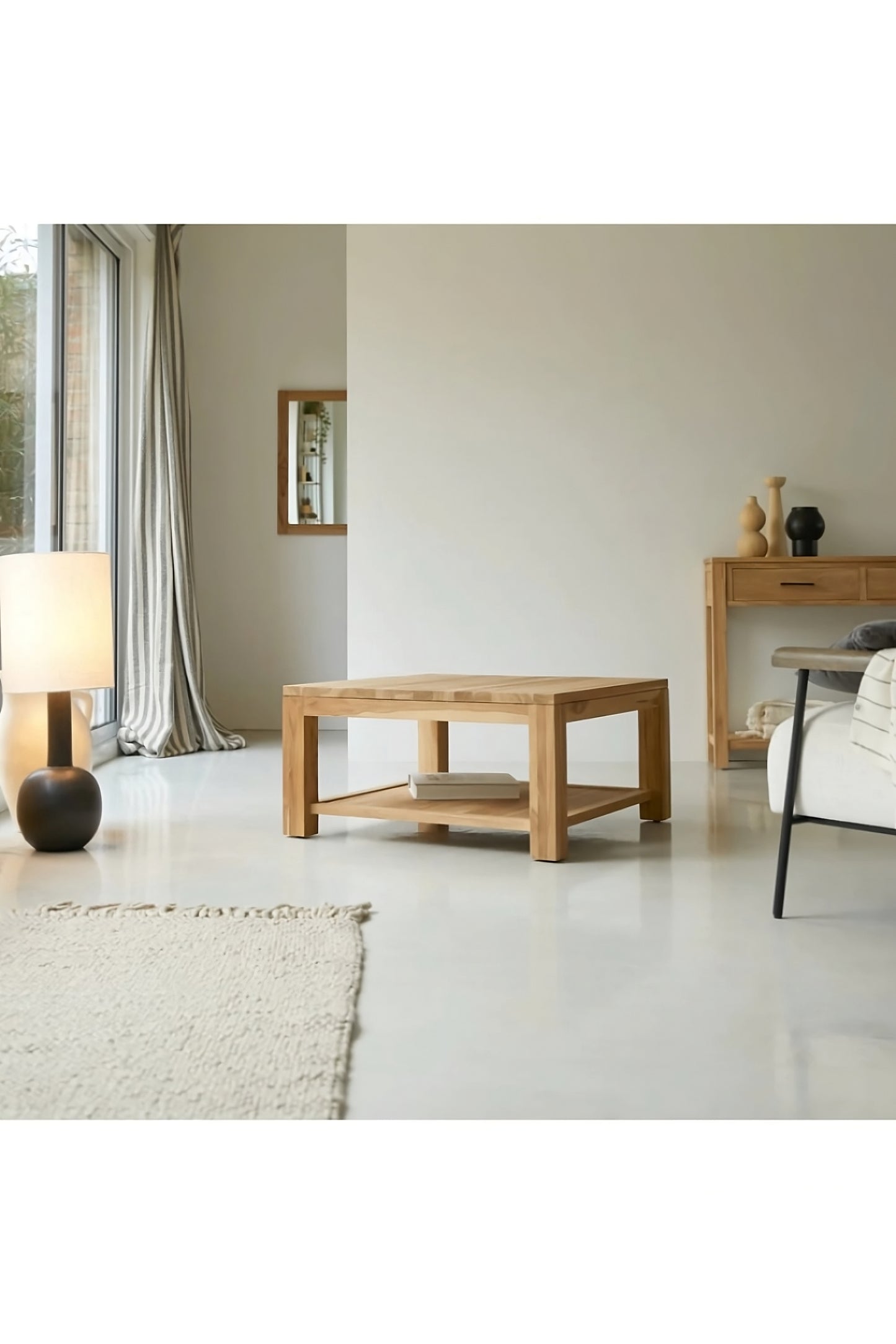 Square Teak Coffee Table | Tikamoon Eve