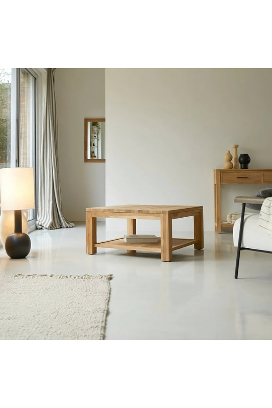 Square Teak Coffee Table | Tikamoon Eve