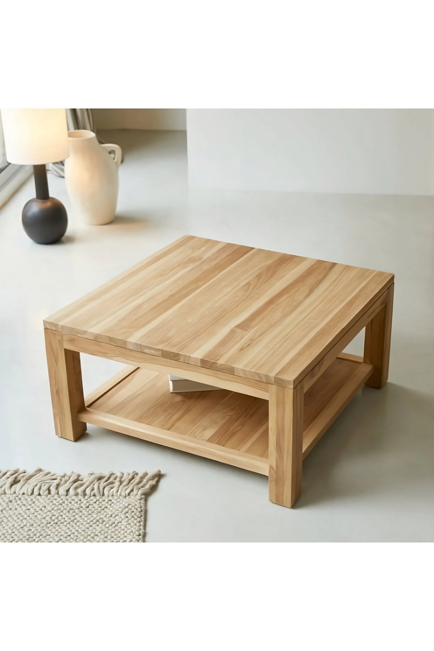 Square Teak Coffee Table | Tikamoon Eve
