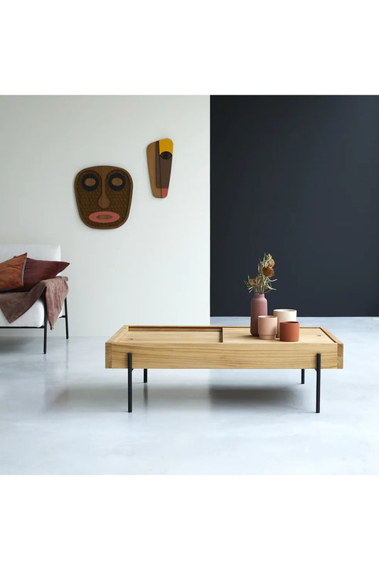Teak Industrial Coffee Table | Tikamoon Honorine