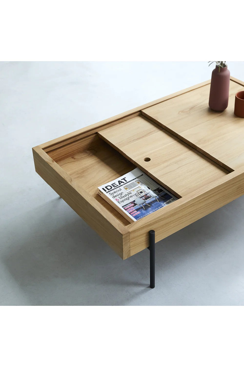 Teak Industrial Coffee Table | Tikamoon Honorine