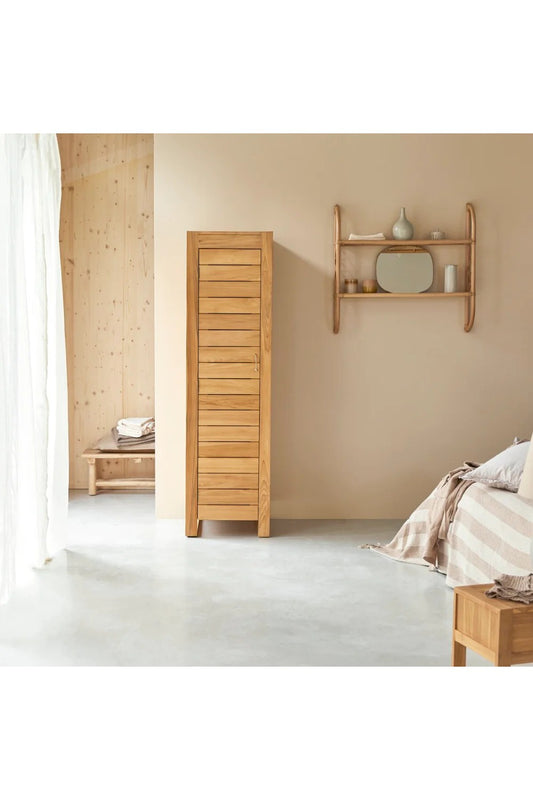 Teak Single Wardrobe | Tikamoon Minimalys