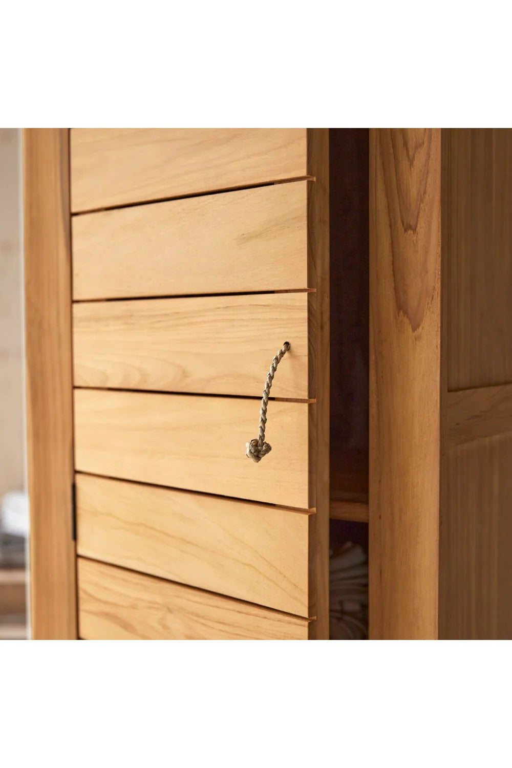 Teak Single Wardrobe | Tikamoon Minimalys