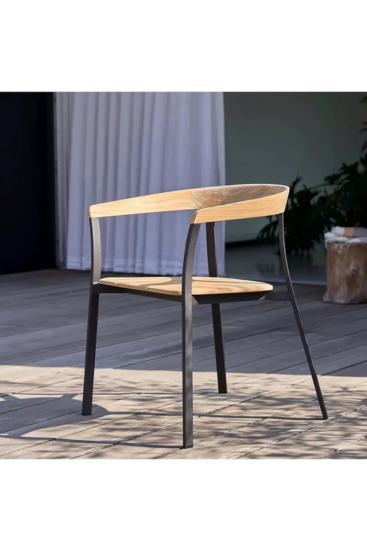 Teak Curved Dining Armchair | Tikamoon Arco