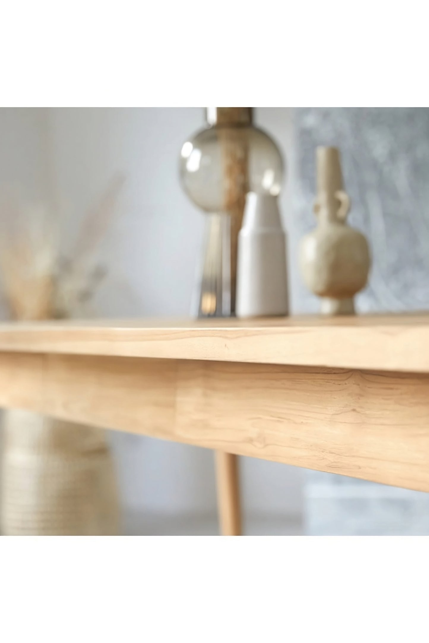 Teak Dining Table with Drawer | Tikamoon Jonak