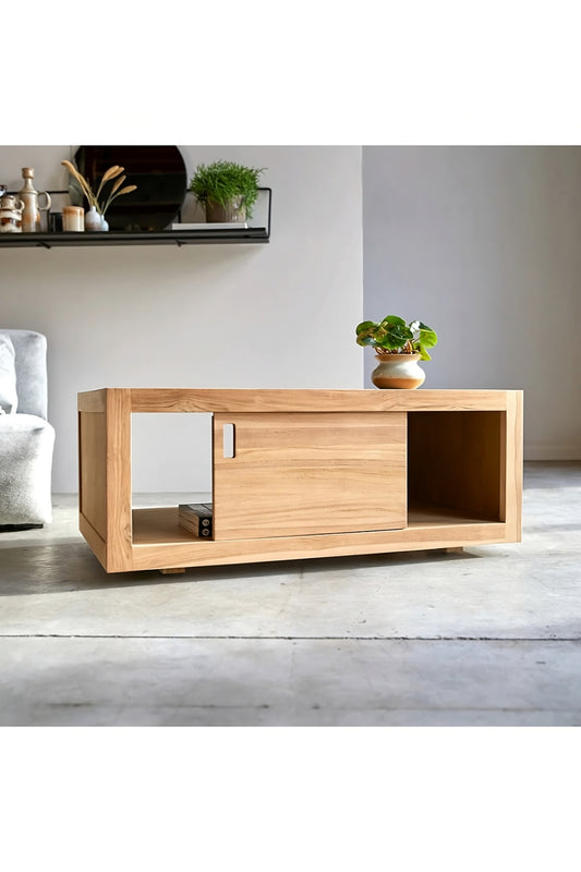 Teak Minimalist Coffee Table | Tikamoon Adam