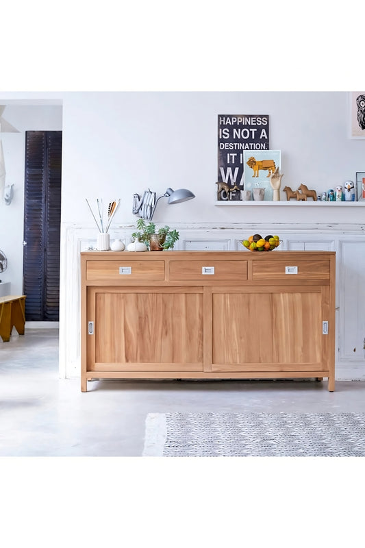 Teak Minimalist Sideboard | Tikamoon Coffee Tek