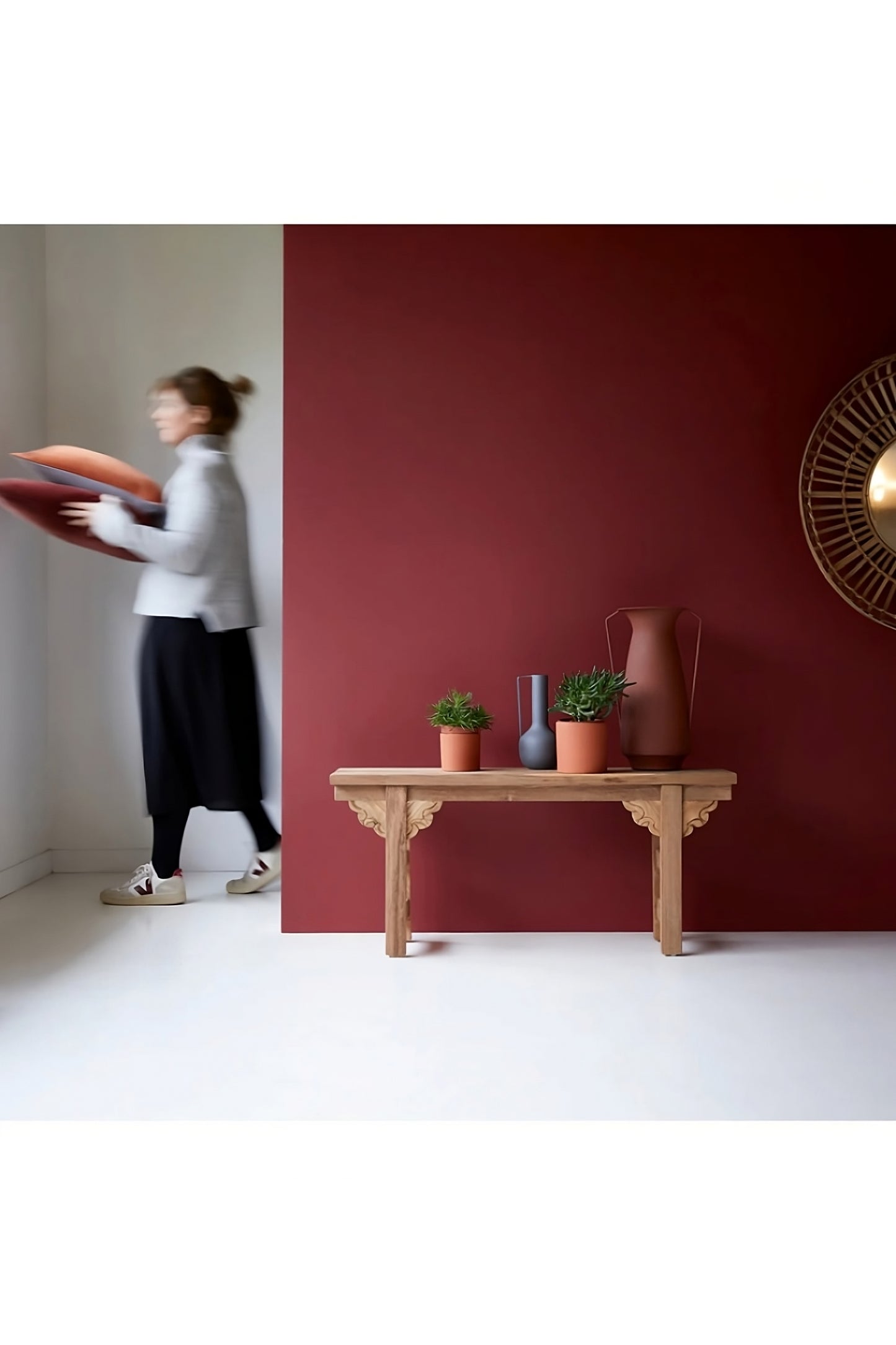 Teak Modern Classic Teak Bench | Tikamoon Adonis