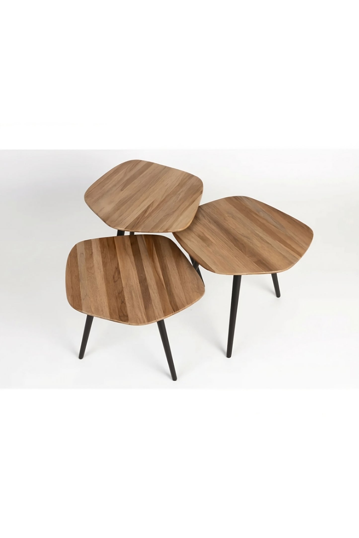 Teak Modern Coffee Table Set (3) | DF Cuties