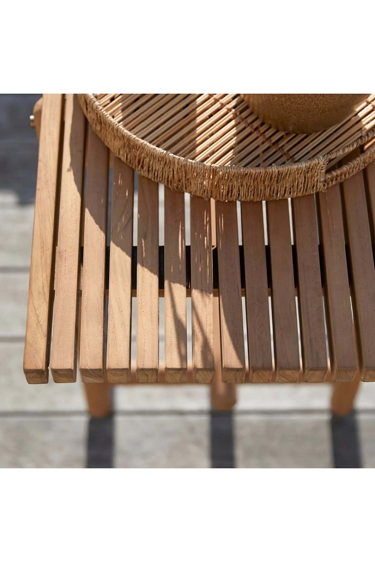 Teak Slatted Garden Table | Tikamoon Fado