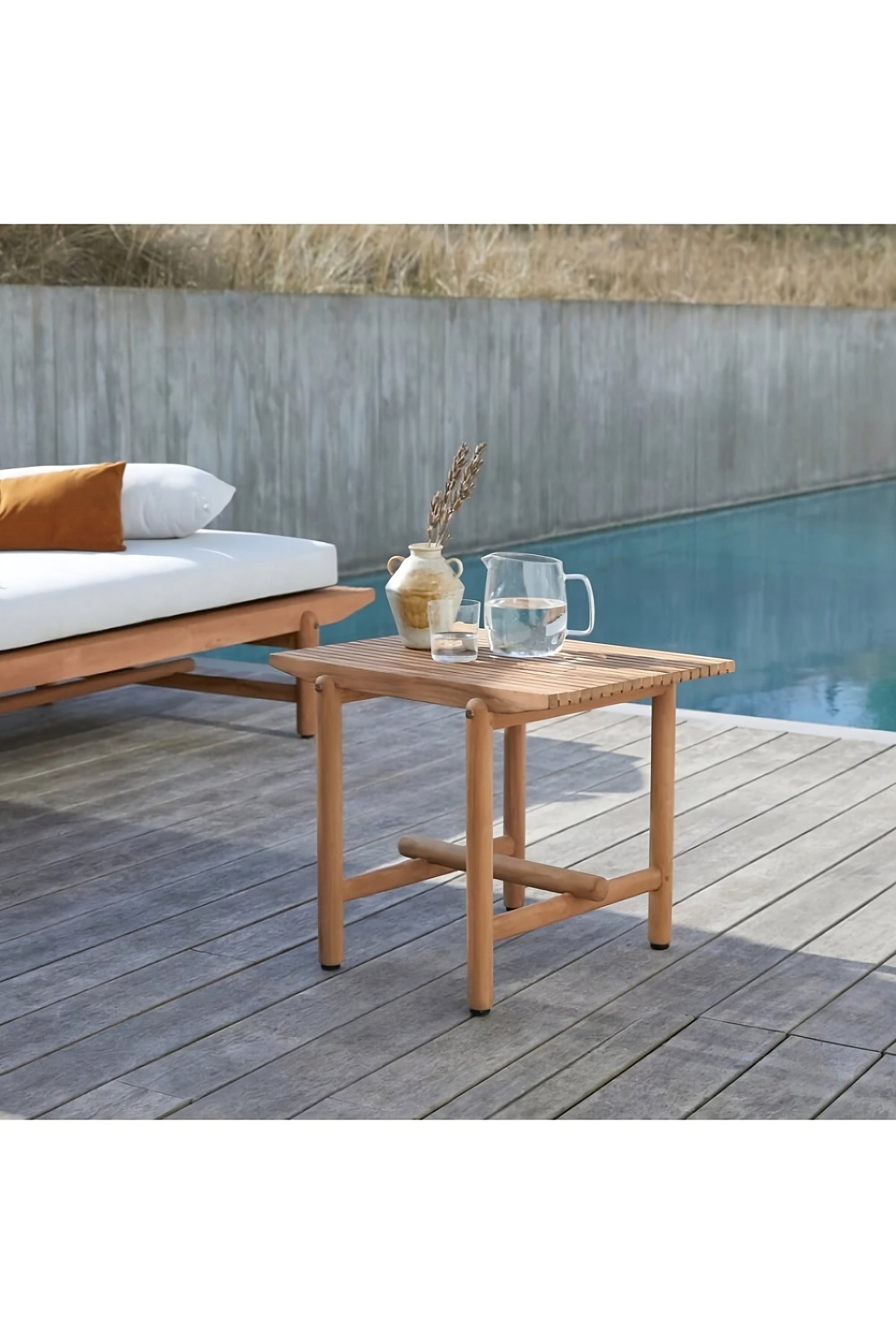 Teak Slatted Garden Table | Tikamoon Fado
